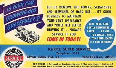 Automobile Service Ohio Advert