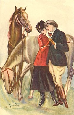Italian Art Deco Love & Horses