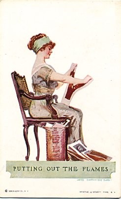 Lady Tearing Pictures JM Flagg