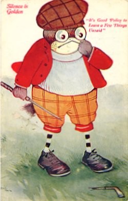 Golf Comic Advert Weatherbird