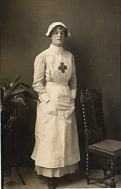 Medical Red Cross Nurse Real Photo