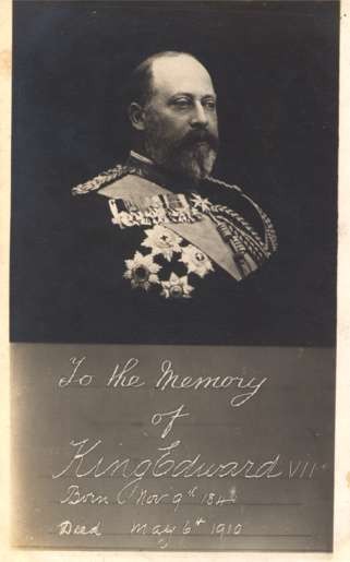 To Memory of King Edward VII Real Photo