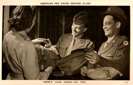 Red Cross Service Woman Military Real Photo