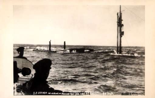 Shipwreck of S.S. Iowa Real Photo