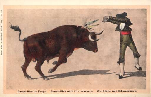 Matador Bull Stab with Banderillas