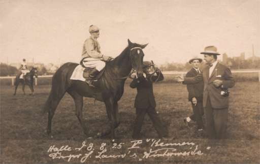 Jockey on Horse Real Photo