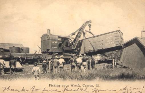 Train Wreck Lifting Crane Illinois