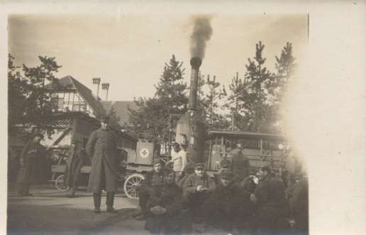 Military Red Cross Steam Truck Real Photo