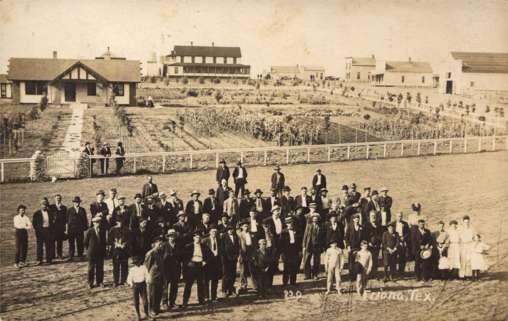 Texas Friona Crowd Houses Real Photo