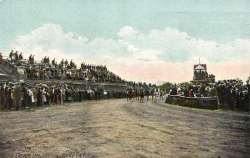 Harness Racers on Track County Fair Dover Maine