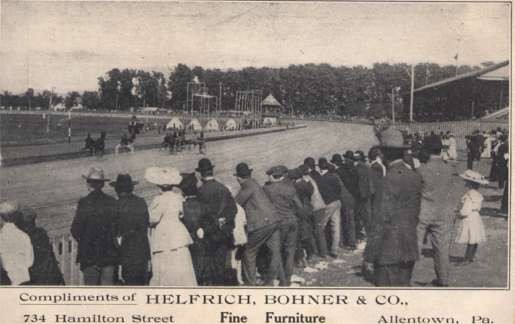 Harness Racers at Track Advert Furniture