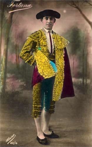 Bullfighter Toreador Tinted Real Photo Postcard