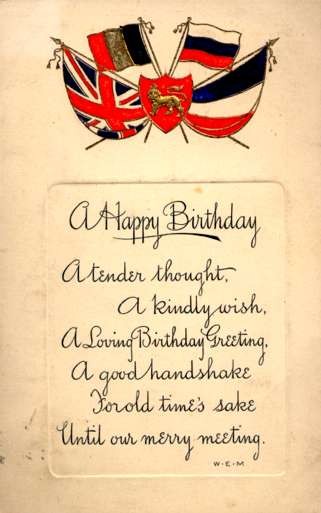British Flags Coat of Arm Birthday Poem