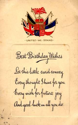 British Flags Poem Birthday