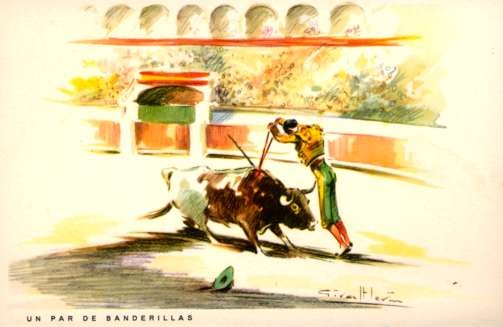 Toreador Wounded Bull Bullfighting
