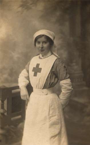 Young Red Cross Nurse WWI Real Photo