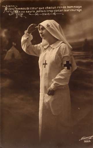 Red Cross Nurse Tent WWI Real Photo