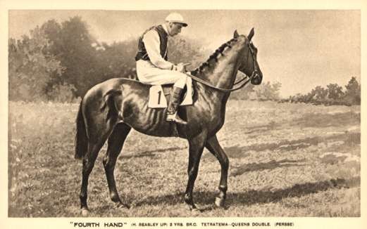 Jockey H. Beasley on Horse Fourth Hand