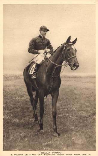 Jockey F. Bullock on Horse Bella Minna