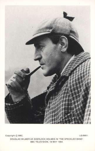 Sherlock Holmes with Pipe Real Photo