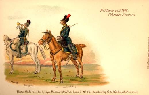 Artillery Soldier on Horse Playing Clarion