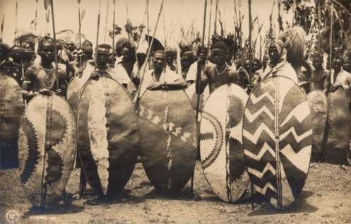 Blacks With Shields Real Photo