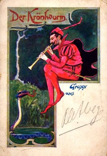 Devil Playing Oboe Snake Gruss Aus Pioneer