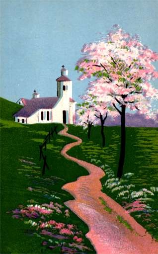Blooming Tree Church in Spring