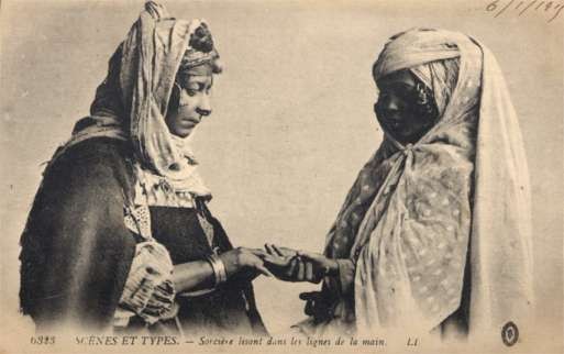 Native Fortune Teller Predicting Future to Woman