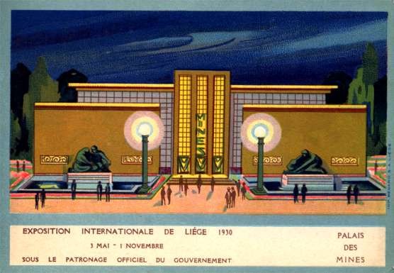 Mining Palace at Expo 1930 Liege Art Deco