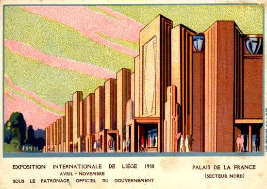 Expo Liege 1930 Palace of France Art Deco