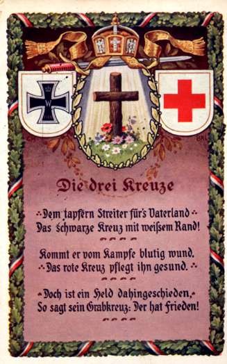 Red Cross German Cross Grave Cross WWI