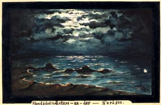North Sea Moon Light Hand-Drawn