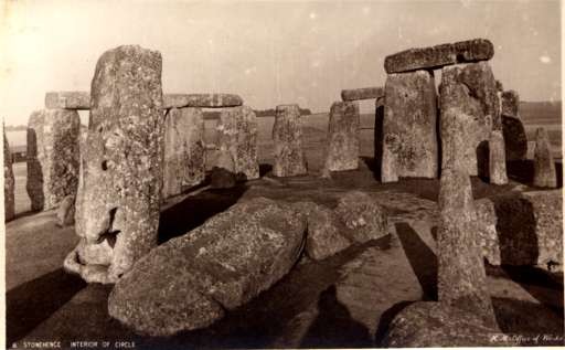 UK Stonehenge Interior of Circle Real Photo