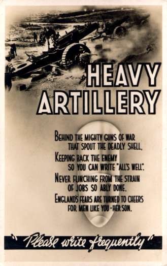 Heavy Artillery Firing Poem Real Photo