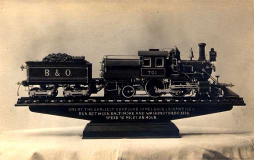 One of Earliest Compound Locomotive Real Photo