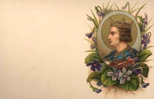 Portrait of King Louis of France Flower Violets