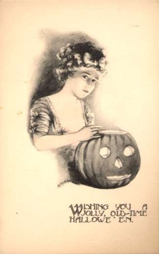 Women Holding Jack-o-Lantern