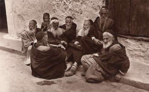 Algeria Sitting Jews Real Photo