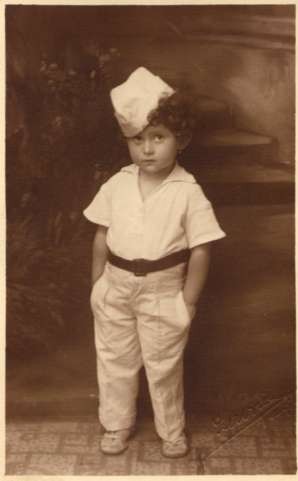 Jewish Child Wearing Overseas Cap Real Photo
