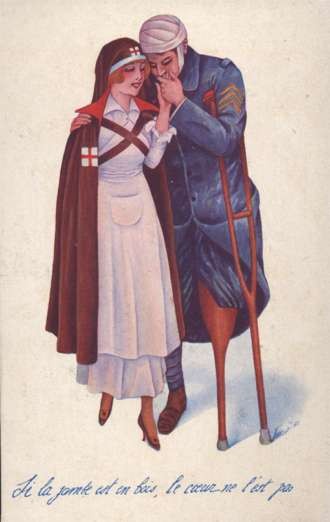 Red Cross Nurse Wounded WWI