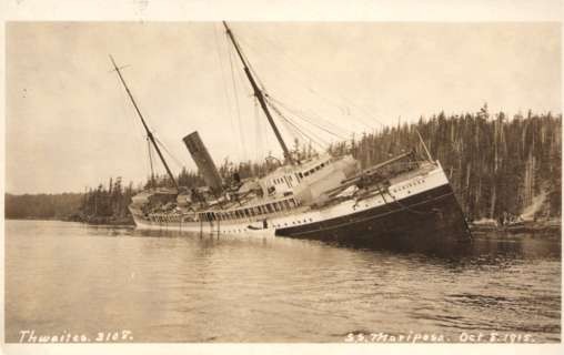 Shipwreck in Fitz Hugh Sound BC Canada Real Photo