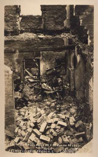 Brazil St. Paulo Ruins Revolution 1924 Real Photo