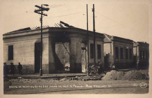 Brazil St. Paulo Damaged Houses Revolution 1924 RP