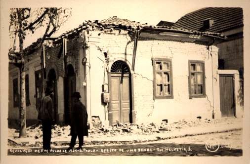 Brazil St. Paulo Bombed House Real Photo