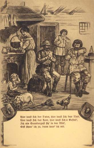 Soldier Peasant's Family Piglet Chicken Poem