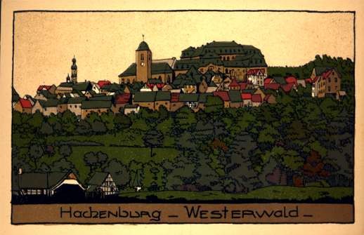 Germany Hacenburg Westerwald Panorama