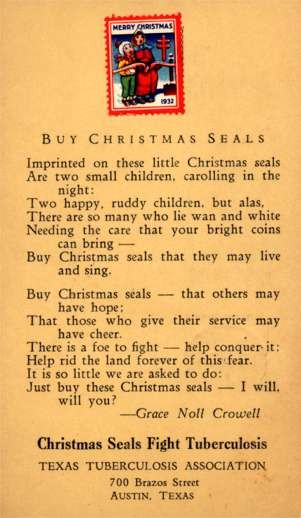 Advert Christmas Seals TX Tuberculosis Association