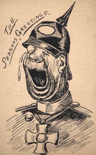 Crying German Officer Hand-Drawn