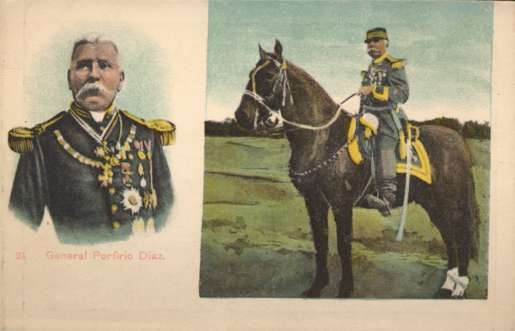 Mexican General Diaz on Horse